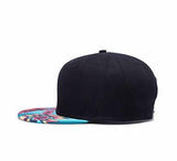 Fashion Wavy Grain Print Cotton Adjustable Snapback Hats Unisex Hiphop Flat Bill Baseball Cap