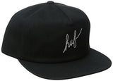 Script Snapback, Black, One Size