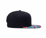 Fashion Wavy Grain Print Cotton Adjustable Snapback Hats Unisex Hiphop Flat Bill Baseball Cap