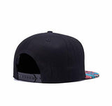Fashion Wavy Grain Print Cotton Adjustable Snapback Hats Unisex Hiphop Flat Bill Baseball Cap