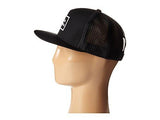 Rvca All The Way Trucker Snapback Hat Black White Sticker