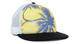 Rvca Palms Adjustable Snapback Trucker Hat Cap Yellow/Black