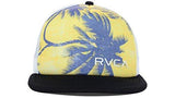 Rvca Palms Adjustable Snapback Trucker Hat Cap Yellow/Black