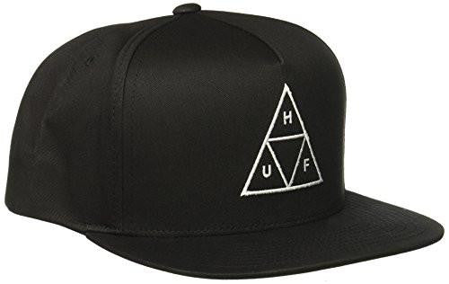 Triple Triangle Snapback, Black, One Size