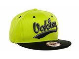 Volcom Air Ball Flat Brim Snapback Hat Cap Lime/Black Size Osfa
