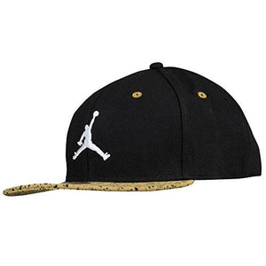 Big Boys Jordan Jumpman Retro 5 Snapback Hat Black/Gold/White