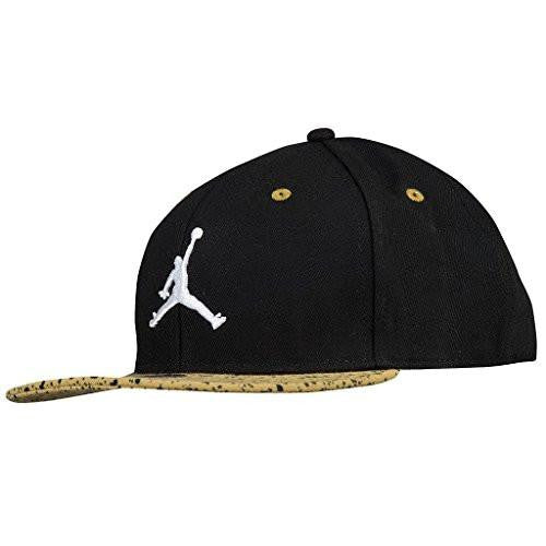 Big Boys Jordan Jumpman Retro 5 Snapback Hat Black/Gold/White