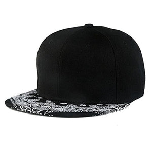 Unisex Black Snapback Bboy Hiphop Hat Adjustable Baseball Cap