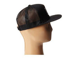 Rvca All The Way Trucker Snapback Hat Black White Sticker