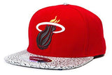 Nba Miami Heat Cet Bill Premium Leather Strapback Snapback Hat