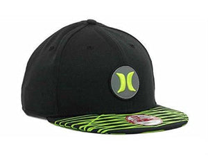 New Era Open Fuse Black/Lime Flat Brim 9Fifty Snapback Hat Osfa