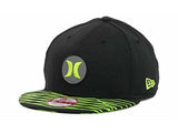 New Era Open Fuse Black/Lime Flat Brim 9Fifty Snapback Hat Osfa