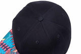 Fashion Wavy Grain Print Cotton Adjustable Snapback Hats Unisex Hiphop Flat Bill Baseball Cap