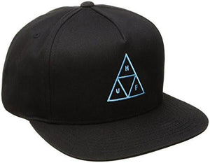Triple Triangle Snapback, Black, One Size