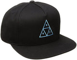 Triple Triangle Snapback, Black, One Size