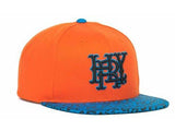 Major Leagues Orange/Blue Adjustable Flat Brim Snapback Hat Cap