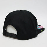 Premium Floral Hawaiian Twill Adjustable Snapback Baseball Caps Hawaiianblackblack Flat