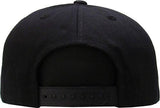 Knw1467 Blk Snapback Solid Blank Cap Baseball Hat Flat Brim