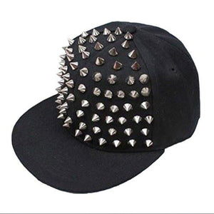 Unisex Baseball Cap Rivet Hat Silver Spikes Studs Snapback Caps Hip Hop Hat