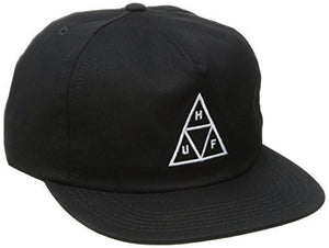 Triple Triangle Snapback, Black, One Size
