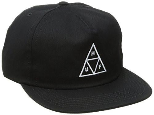 Triple Triangle Snapback, Black, One Size