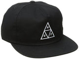 Triple Triangle Snapback, Black, One Size