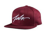 Signature Snapback Hat Burgundy