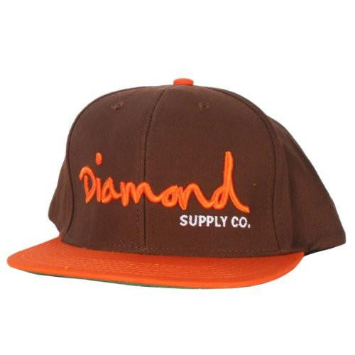 Og Logo Snapback Hat In Brown/Orange/White, Size: O/S,