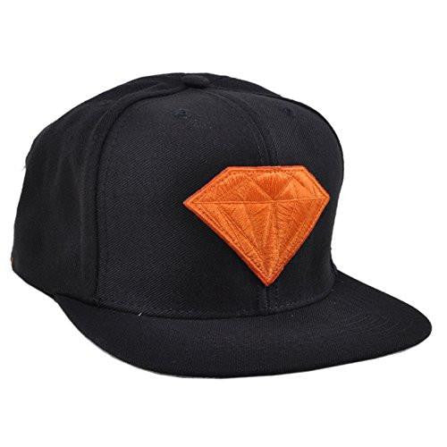 Emblem Jewel Gem Snapback Hat Osfa Black