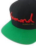Script Snapback Hat Green/Red