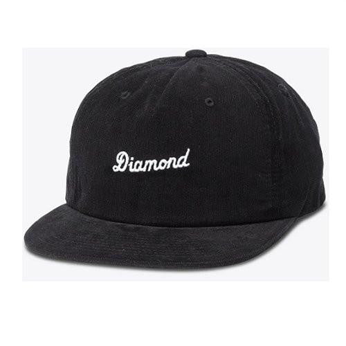 City Script Snapback Hat Black Rduroy 5Panel Cap