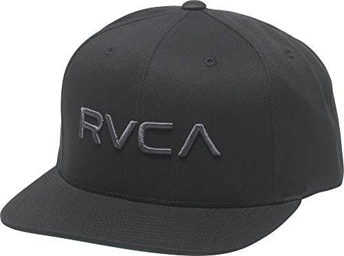 Rvca Twill Snapback Hat, Black/Charcoal, One Size