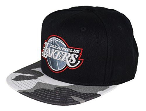 Los Angeles Lakers Camo Snapback Cap One Size Black Grey