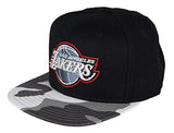 Los Angeles Lakers Camo Snapback Cap One Size Black Grey