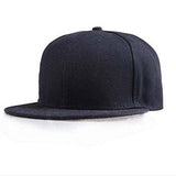 Fashion Unisex Plain Snapback Hats Hiphop Adjustable Baseball Cap Black