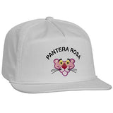 X Pink Panther Pantera Rosa Snapback Hat White Unstructured 5Panel Cap