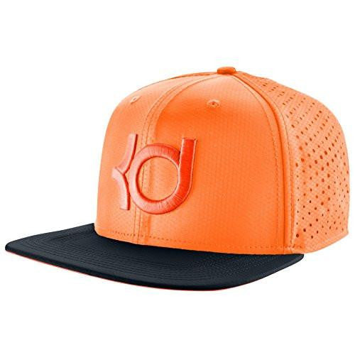 Kd Drifit Performance Snapback Cap One Size Bright Citrus Orange Charcoal