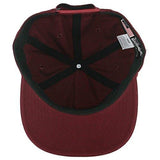 Garment Wash Box Logo Snapback, Burgundy, One Size