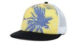 Rvca Palms Adjustable Snapback Trucker Hat Cap Yellow/Black