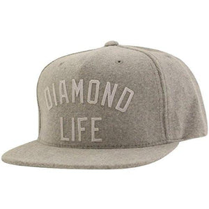 Arch Life Script Heather Grey Velour Hat Snapback Baseball Cap