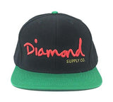 Script Snapback Hat Green/Red