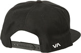 Rvca Twill Snapback Hat, Black/Charcoal, One Size
