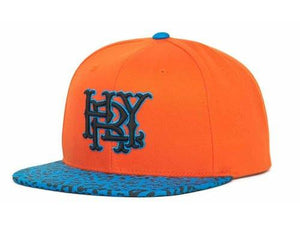 Major Leagues Orange/Blue Adjustable Flat Brim Snapback Hat Cap