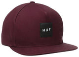 Box Logo Snapback Hat, Wine, One Size