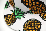 Fashion Unisex Pineapple Snapback Bboy Adjustable Baseball Cap Hiphop Hat White