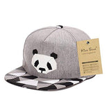 King Star Solid Flat Bill Hip Hop Snapback Baseball Cap Pandagray