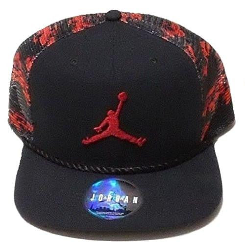 Jordan Jumpman Camo Trucker Snapback Hat Red/Black