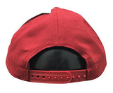 Embroidered Flat Brim Snapback Redblack