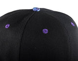 Purple Galaxy Snapback Unisex Hat Hip Hop Plaid Flat Bill Brim Adjustable Baseball Cap