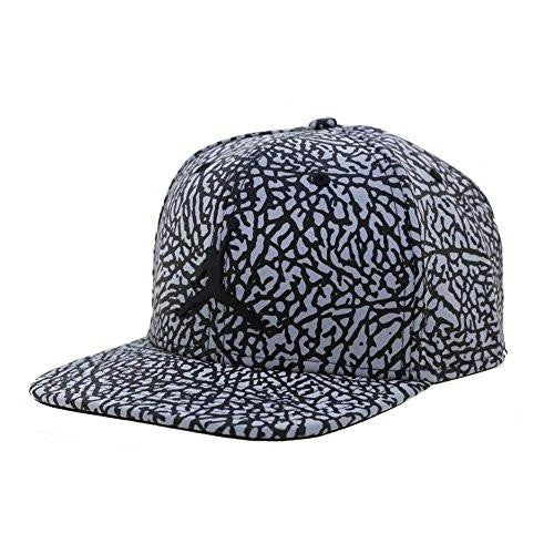 Air Jordan Reflective Elephant Print Snapback Hat Black 834892010
